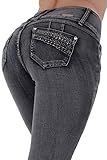 Style C582 - High waist Colombian style Butt lift stretch denim Boot Leg jeans