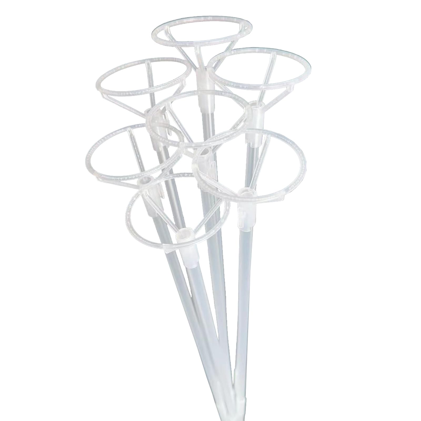 Photo 1 of 36 Set 16.92inch Big Clear Balloons Holder Sticks With Cups, Long Reusable Bobo Balloon Holder Sticks For 10in To 30in Various Balloons Birthday Festivals Wedding Party