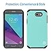 Galaxy J7 V Case, Galaxy Halo / J7 Prime / J7 Perx / J7 Sky Pro Case, MP-MALL Dual Layer Shockproof Armor Hybrid Defender Anti-Drop Rugged Protective Case Cover For Samsung Galaxy J7 2017 (Mint)