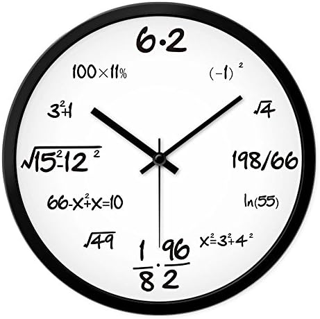 AllenSimpleArt Simple Style Creative Mathematical Function Musical Note Chinese Characters Wall Clock 12 Inches