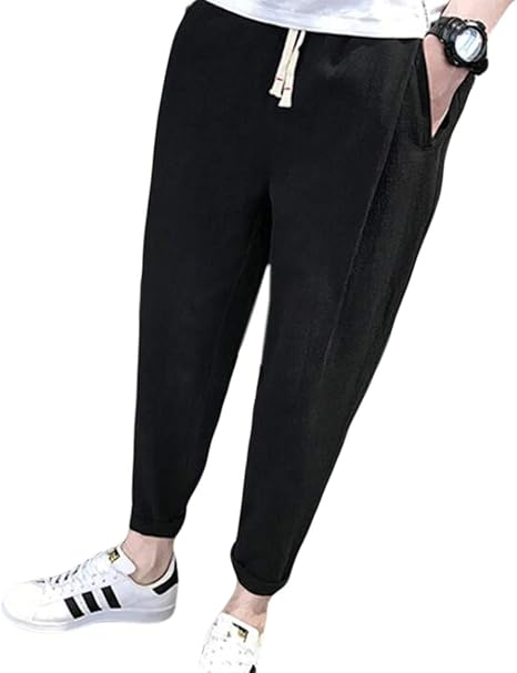 Amazon Rehoodnメンズ パンツ ワイドパンツ 夏 パンツ メンズ ７分丈パンツ ワイド 綿麻 ストレート 美脚 パンツ ハレムパンツ パンツ ファッション カジュアル パンツ アウトドア お出かけ ロングパンツ 通販