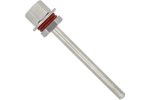 OTOMATICO 1/2 inch thermowell weldless with Screw nut Gasket Stainless Steel 304 for Homebrew Brewing 30mm 50mm 100mm 150mm 200mm 300mm 400mm 500mm (100mm)