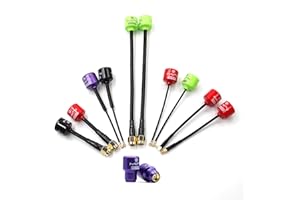 SPARKHOBBY MINI 4 5.8G 2.8Dbi FPV Antenna RHCP SMA/RP-SMA/MMCX/UFL High Gain Antenna RC Transmitter ReceiverRacing Drones (Angle MMCX Black)