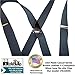 Hold-Up Suspender Company Casual Series Slate XS Suspenders for Men In the Traditional X-Back Style with USA Patented No-Slip Clips