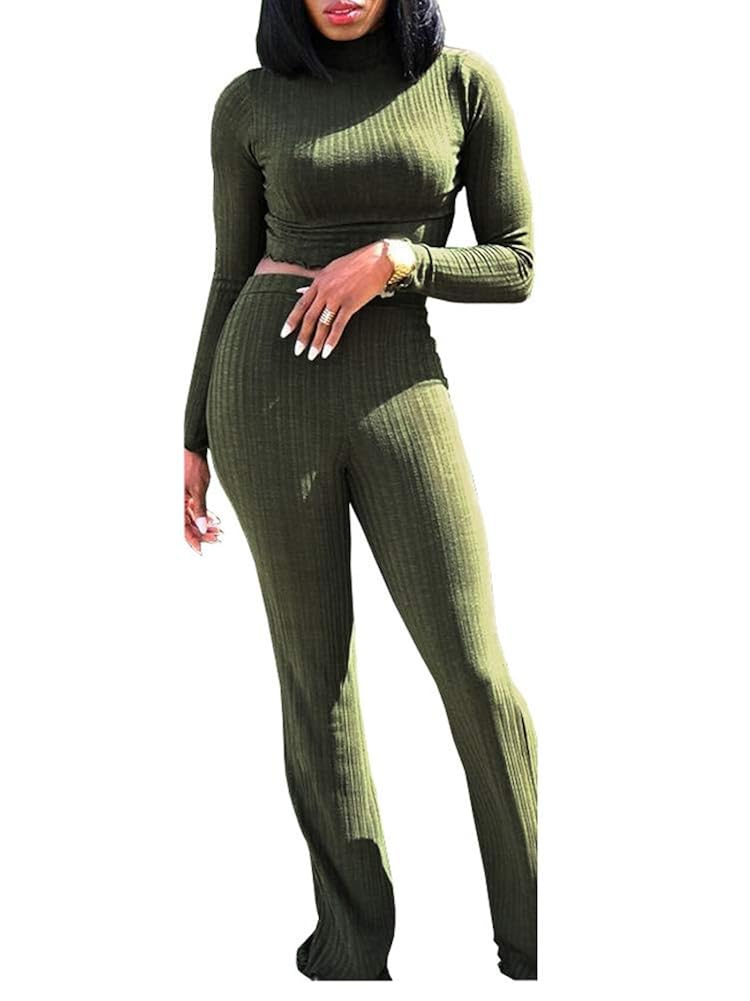 Wide Leg Long Pants Set Jumpsuit 