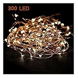 Super Long 52ft 300led Starry Christmas String Lights for Garland, Wreath, Wedding, Party or DIY Decoration