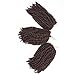 BeautyGrace Pack of 3 Marlybob Crochet Braids Hair Ombre Afro Kinky Curly Braiding Hair Extensions for Girl Women(8