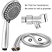 Aoche 5 Function Luxury Handheld Shower Head with Hose and Bracket Holder, Massage, Rainfall, Spa Experience, High Pressure, Water Saving, Easy Installation, Chrome Finish