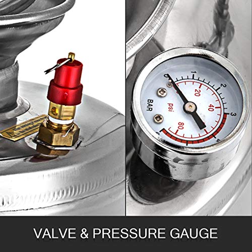 image for Happybuy Stainless Steel Sprayer 1 Gallon Steel Hand-Pump Sprayer with