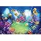 Baocicco 7x5ft Cartoon Underwater World Backdrop Vinyl Photography Background Sea World Tropical Fishes Colorful Coral Reef Turtles Shark Sun Ray Summer Holiday Children Birthday Party Photo Studio