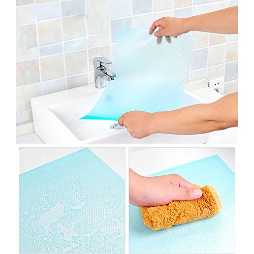 image for YaptheS 4Pcs Shelf Mats Antibacterial Antifouling Refrigerator Liners 