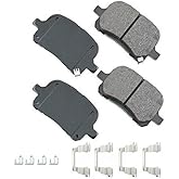 Akebono-ACT707A Ultra-Premium Ceramic Front Disc Brake Pads, GREY