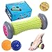 Foot Roller Massage Ball for Relief Plantar Fasciitis and Reflexology Massager for Deep Tissue Acupresssure Recovery for PLA Relax Foot Back Leg Hand Tight Muscle, 1 roller and 2 Spiky Balls primary
