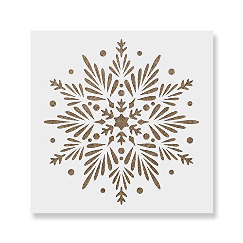 Snowflake Stencil - Reusable & Durable Mylar Stencils Made in USA