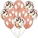 Rose Gold Bachelorette Party Decorations,He Asked She Said Yes Banner,Confetti Latex Balloons,Heart & Star Shaped Foil Balloon,Metallic Foil Tassel Garland for Wedding Bridal Shower Engagement Party