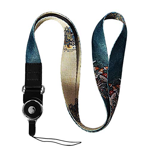 Crimmy Detachable Cell Phone Neck Lanyard, Universal, Double Sided Neck Strap Band Lanyards for Camera, Cell Phone, iPod, USB, Flash Drive (Blue)