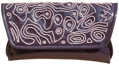 Spice Art Embroidered Leatherite Clutch