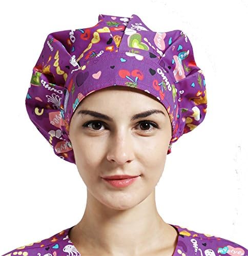 ANNO Work Hat Bouffant Scrub Cap One Size Multi Colors