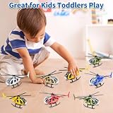 Tcvents 12 Pack Diecast Metal Helicopter Toy Gift for Kids Boys 3-8 Birthday view 4