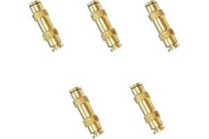 TL TOOLEGIN Push to Connect Fittings 5/32 Inch Tube OD Pneumatic Fittings DOT Air Fittings Air Line Fittings Air Hose Fittings Air Compressor Quick Connect Fittings Air Brake Line Fittings 5pcs