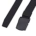 JasGood Mens Nylon 1.5in Width Adjustable Belt With Military Plastic Buckles,Black,120CM(47.2