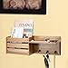 ChasBete Rustic Key Holder for Wall Decorative, Mail Organizer Wall Mount Entryway Shelf with Hooks Wood Hanging Shelves, Dark Brown