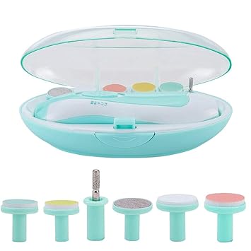 Gxni Elektro-Baby-Nagelschneider-Datei Mit Hell-6 Schleifköpfen Sichere Nagel Clipper-Kit Für Neugeborene Kinder Zehen und Fi