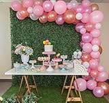 Funwoo Balloon Garland Kit | Pink Balloon Arch Kit | Pack of 100 Rose Gold White Blush Pink Balloons for Baby Shower Bridal Girls Birthday Party Decorations | Glue Dots and Decorating Strip Included