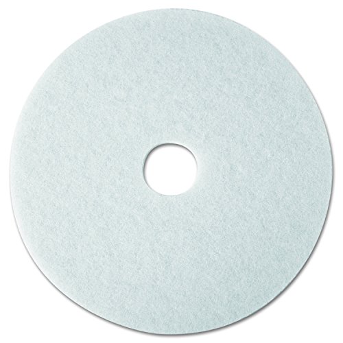 3M 08476 Super Polish Floor Pad 4100, 12" Diameter, White (Case of 5)