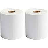 FungLam 2 Rolls 4x6 Direct Thermal Shipping Labels, 250 Labels/Roll, 1'' Core, Compatible Zebra 2844 ZP-450 ZP-500 ZP-505