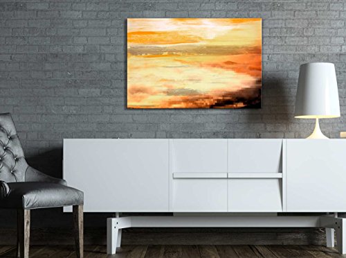 Beautiful Abstract Brown Mosaic on The Corner with Yellow and Gold Stripes Over It Home Art