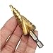 RUIMI Titanium Step Drill Bit Spiral Metric Sizes 3Pcs