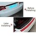 runmade Black & Red Rubber 35.4 inch Rear Bumper Protector Guard Door Entry Sill Guard - Universal fit for Car SUV Pickup Truck Boat Non-SLI Scratch-Resistant Boot Sill Protector (90 cm)