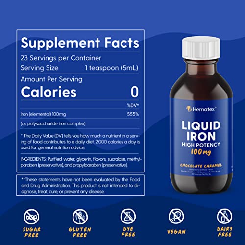 Hematex Liquid Iron Supplement for Adults by Llorens Pharmaceutical