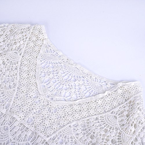 Asskdan Damen Boho Weben Einzigartig Bikini Cover Up Sommerkleid Strandkleid Lang - One Size – Bild 5