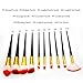 FONY Unicorn Makeup Brushes 10 Pcs Professional Makeup Brush Set, Premium Silky Soft Synthetic Bristles with Alicorn Handle Cosmetics Brush Kit (10,Black-Red)
