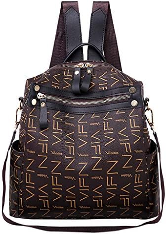 Excursion Sports Waterproof Zipper Backpack for Women, Girls PU Leather Student Shoulder Bag, Lightweight Street Travel Camping Satchel Schoolbag Daypacks