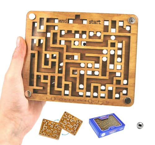 Logica Puzzles art. Knossos Labyrinth - Wooden Maze Puzzle - Difficulty 5/6 Incredible - Euclide Series