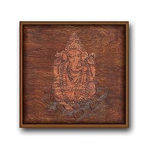 Framed Canvas Wall Art for Living Room, Bedroom Indian Tribe Totem Theme Canvas Prints for Home Decoration Ready to Hang - 16x16 inches