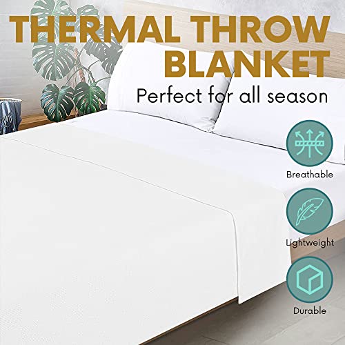 Jmr Usa Inc. Waffle Weave Thermal Bed Blanket66x90” Twin Comforter