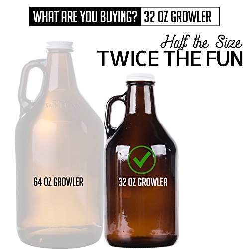 1 Personalized+Etched+Amber+Glass+Growler