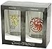 Dark Horse Deluxe Game of Thrones Pint Glass Set: Targaryen and Lannister