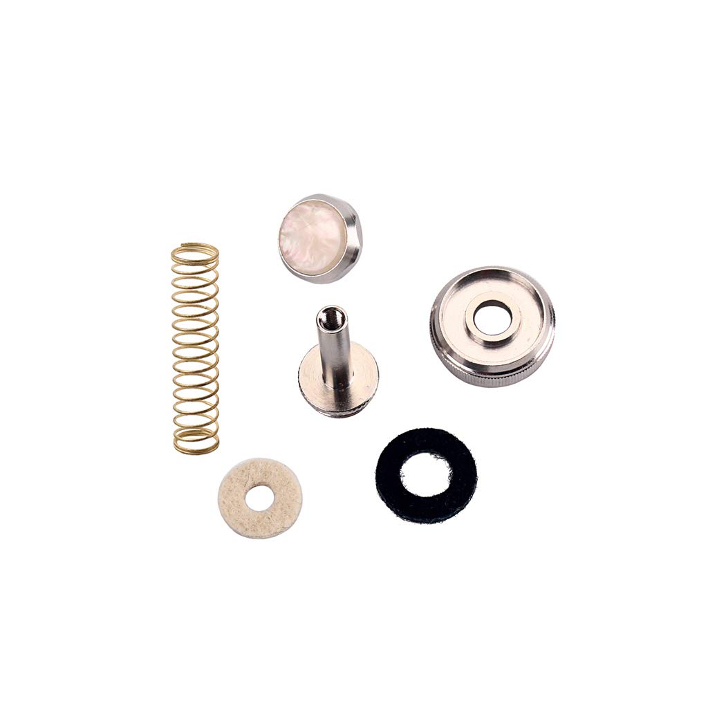 Alnicov 6pcs/Set Trumpet Spring Musical Insturment Repair Parts Screw Cap Cover for Trumpet Accessory
