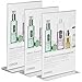Office Solutions Acrylic Sign Holder 8.5 x 11 (Set of 3) Double Sided Thick Vertical Stand Up Sign Holder, Plastic Table Sign Holder Acrylic Stands for Display 8.5 x 11, Clear Sign Paper Holder