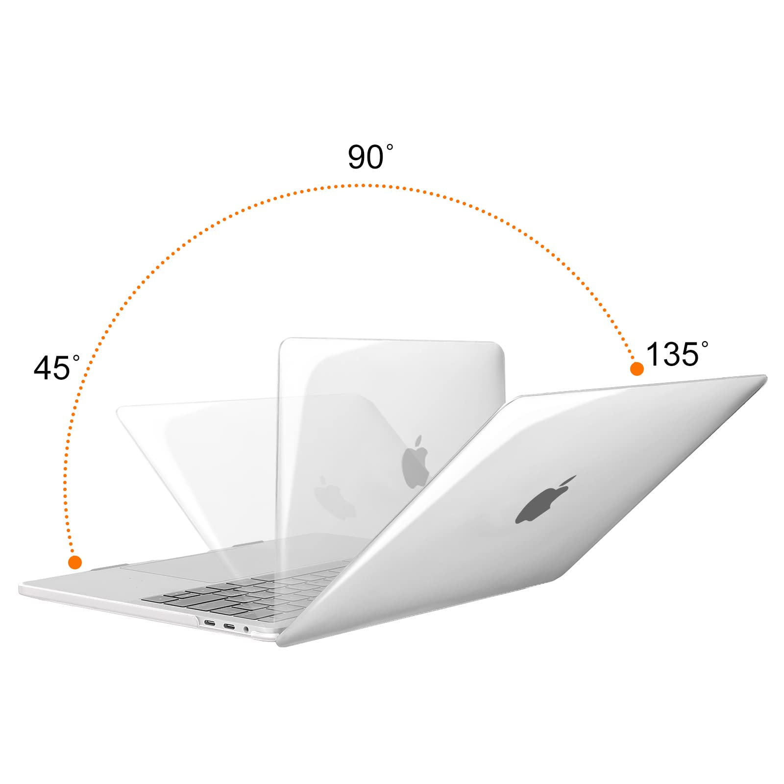 Mosiso Macbook Hard Case, Slim, Shockproof, Protective, Shell Cover clear