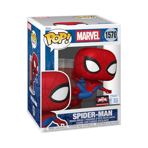 Pop! Premium: Spider-Man - Spider-Man Leaning - Figura de Vinilo Coleccionable - Idea de Regalo - Mercancia Oficial - Superheroes Fans (El empaque puede variar)