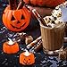 18PCs Halloween party favors 3D Pumpkin Flameless Candle Battery Operated LED Candle for Halloween Decorations,Themed Party Supplies,1.9