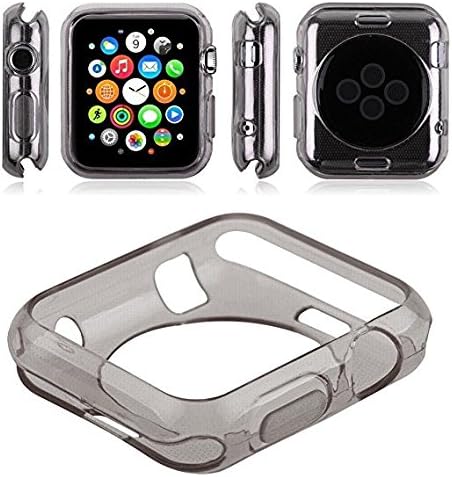 Soni Ventures™ - Case for Apple Watch 42mm Case Series 1/2/3 [Lightweight Fit] Soft TPU Candy Skin [Anti-Shock] Ultra-Thin Protective Bumper Case Cover Compatible with iWatch 42mm Case for Series 1, Series 2 , Series 3 [Grey]
