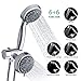 CLOFY Shower Head, 30-Setting High Pressure Handheld Shower Head With Hose And Holder, Handheld-Shower Combo Chrome Shower Faucet