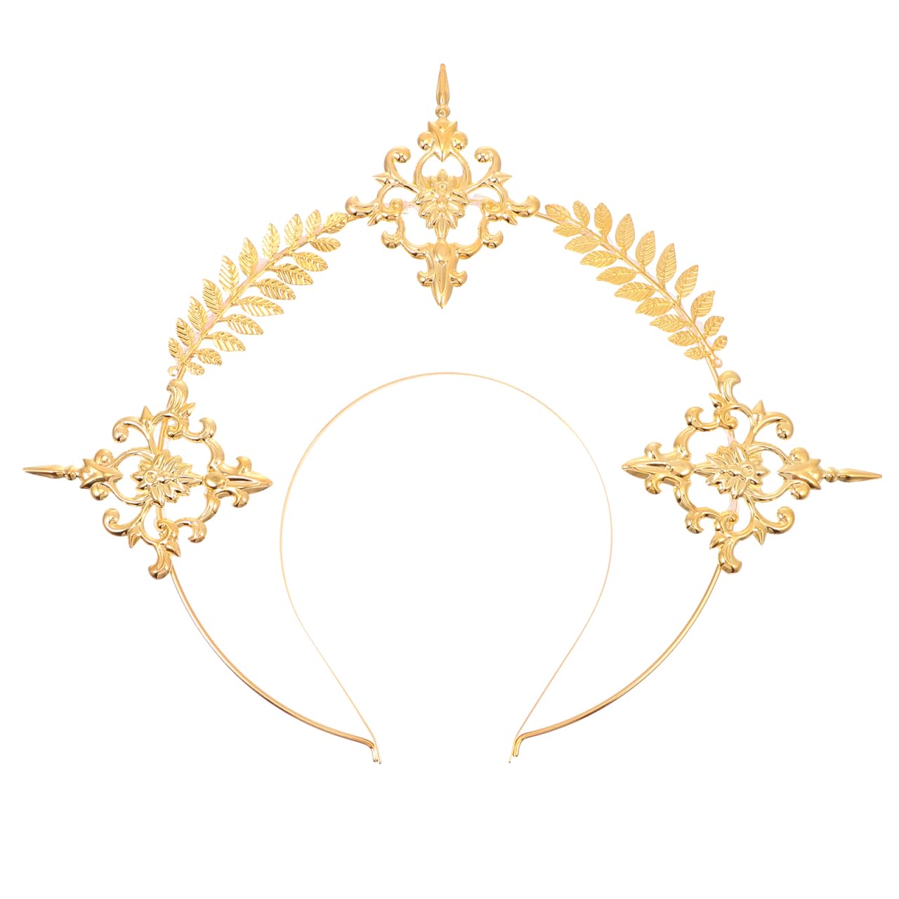 Halo Crown Headband Halo Goddess Crown Tiaras Wedding Headband Halloween Costume Headpiece Headdress for Cosplay Party Supplies — image 1